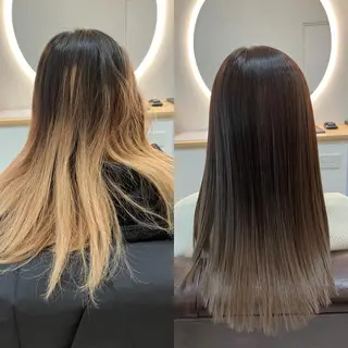 ロング カラー ヘアアレンジ キッズ 横浜関内髪質改善 re:Magoのヘアスタイル