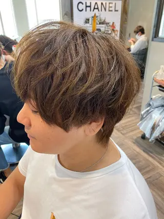 ショート カラー メンズ 寳泉 章弘のヘアスタイル