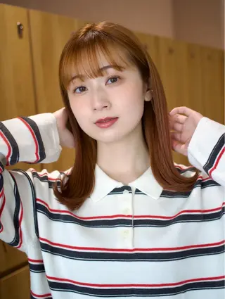 セミロング カラー 越後 遥/ 透明感カラー🪞🤍のヘアスタイル