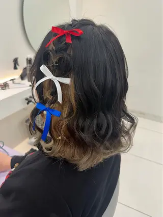 ヘアアレンジ ヘアセット🎀耳つぼ 👂💎MONAMIのヘアスタイル