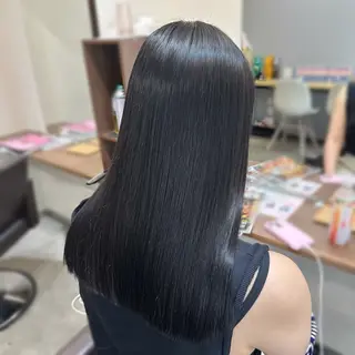 セミロング カラー パーマ 縮毛矯正+モテカラー 🎀✨MIHOのヘアスタイル