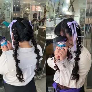ロング ヘアアレンジ ハイライト/レイヤー /ハイトーン/AOIのヘアスタイル
