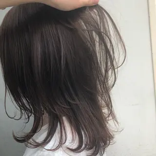 セミロング カラー ヘアアレンジ 【柔らか透明感✨/ 似合せ前髪】大石葉月のヘアスタイル