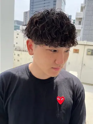 パーマ メンズ Bond Story りき カラーモデルのヘアスタイル