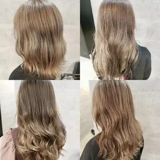 セミロング カラー ミルクティー特化 🌈島内　琢真🌈のヘアスタイル