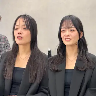 ミディアム ace 梅田所属・ツヤ髪レイヤー/ 顔まわり/kokiのヘアスタイル