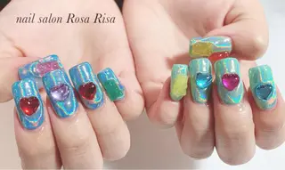 セミロング ネイル ネイルスタジオ シェイクユアハンズのネイルデザイン