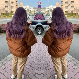 セミロング ashida yuukiのヘアスタイル