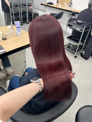 ロング カラー 暗髪🩶ラベンダー/ ブルー/ユウナ🤍のヘアスタイル