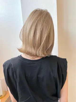 ミディアム カラー 🍎大人可愛い小顔 ボブ🍏shioのヘアスタイル