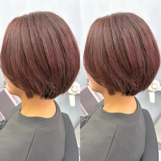 ショート 透明感カラー🪿🤍 顔まわりカットのヘアスタイル