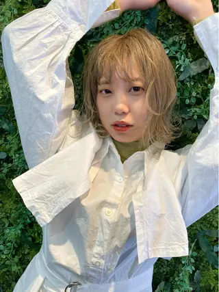 ミディアム 立野 希沙のヘアスタイル