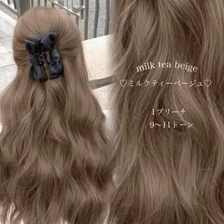 ロング カラー 淡色/ワンホンヘア 🤍MINORIのヘアスタイル