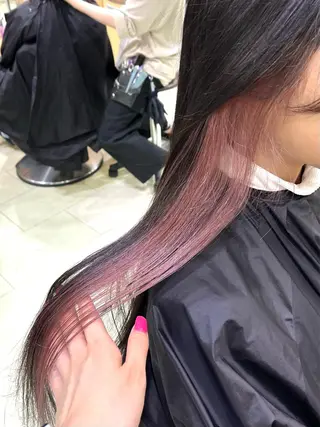 セミロング カラー 海外girl🤎 透明感ベージュmaoのヘアスタイル