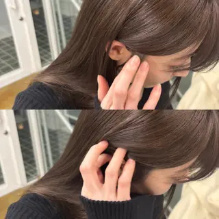 セミロング カラー 𝐀𝐦𝐞𝐫𝐢 /透明感カラーのヘアスタイル