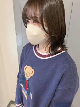 ミディアム カラー ヘアアレンジ 🤍清楚系 韓国レイヤー🤍拓朗のヘアスタイル