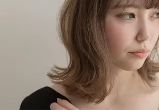 ミディアム カラー ツジガキ ユウスケのヘアスタイル