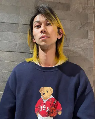 ミディアム カラー メンズ Tetta 🤙のヘアスタイル