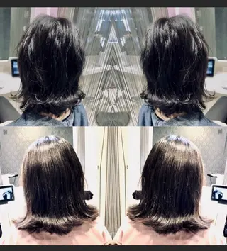 ミディアム 蓑輪 ミノワのヘアスタイル