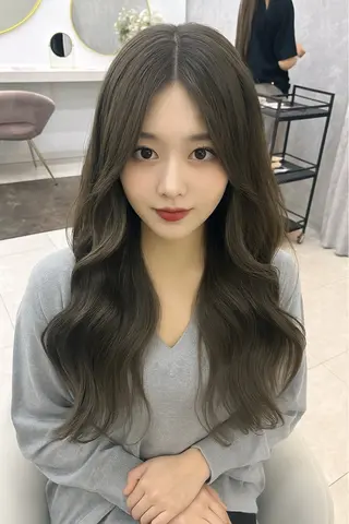 ロング カラー YUI/透明感 ブリーチ❕髪質改善のヘアスタイル