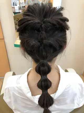 セミロング ヘアアレンジ 福原 亜祐美のヘアスタイル