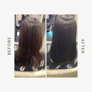 セミロング カラー 五ノ井 一世のヘアスタイル