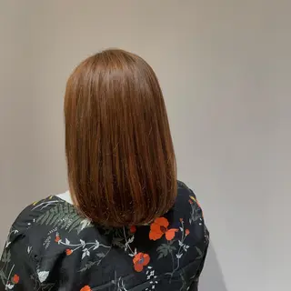 セミロング カラー 韓国スタイル🇰🇷 annaのヘアスタイル