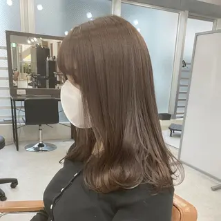 ミディアム カラー パーマ ヘアアレンジ メンズ キッズ ネイル マツエク・マツパ アイブロウ 似合わせカラー♡髪質 改善🎀サトカ🍒のヘアスタイル