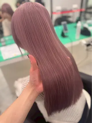 ロング カラー ヘアアレンジ 🫧モテる💗ダメー ジレスハイトーン🫧のヘアスタイル