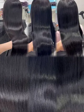 ロング グレージュ🩶/韓国 /赤み消しカラー♬のヘアスタイル