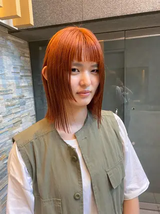 ショート デザインカラー/ボブ ブリーチカラー/ユリのヘアスタイル