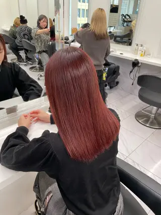 セミロング カラー ヘアアレンジ 💗横浜美容室 💗HARUNAのヘアスタイル