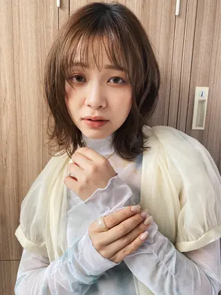 ミディアム 絶対垢抜ける メンズパーマ臼井優人のヘアスタイル