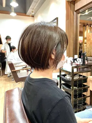 ショート ショート/ボブ/ メンズ/縮毛矯正のヘアスタイル