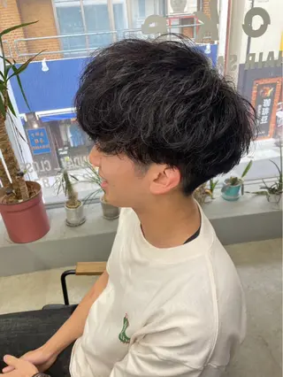 ショート パーマ メンズ専門サロン wokeのヘアスタイル