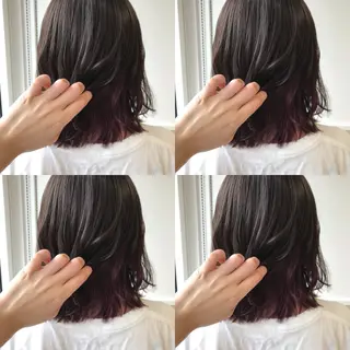ミディアム カラー 小栗 麻衣のヘアスタイル