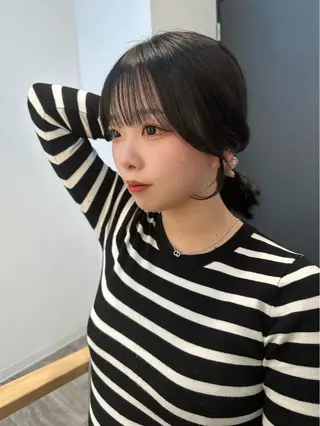 ロング カラー ヘアアレンジ 似合わせ/透明感 カラー/豊中/かこのヘアスタイル