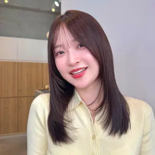 ミディアム カラー 🫧艶カラー/ダブル カラー♡/桜🌸のヘアスタイル