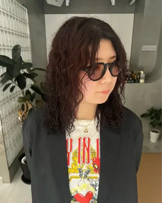 セミロング カラー qiie/ワンカラー メンズカット/カラーのヘアスタイル