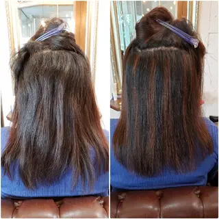 セミロング 饒平名 知也のヘアスタイル