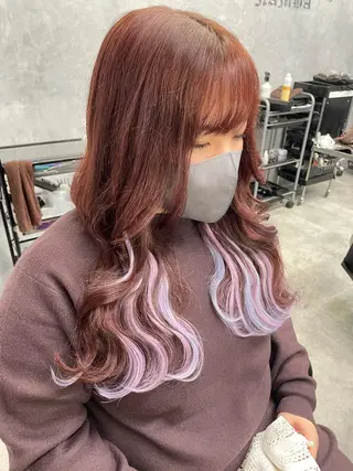 ロング Cielro/ダブル カラー/西田咲希のヘアスタイル