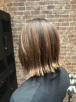 ミディアム カラー メンズ 久木原 ゆりのヘアスタイル
