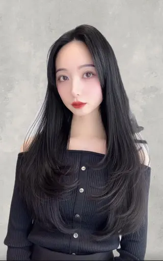 ロング レイヤー/髪質改善 縮毛/ハッシュカットのヘアスタイル