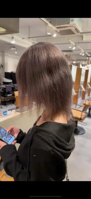 ミディアム 各務原/カラー/ブリ ーチお任せください！のヘアスタイル