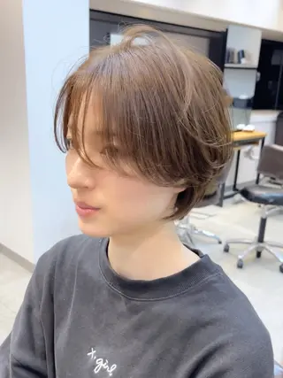 ショート 韓国風レイヤー ショート/犬塚 優介のヘアスタイル
