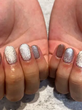 ネイル mellow:ｸﾙﾐ ﹡˖˟༝🎀˖˟ ༝のネイルデザイン