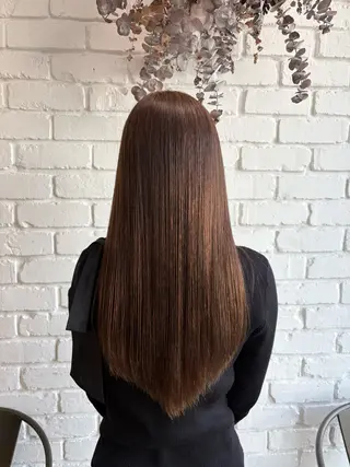 ロング カラー 髪質改善トリートメン ト/縮毛矯正/ゆうなのヘアスタイル