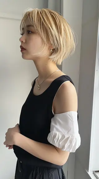 ショート カラー 透明感うる艶カラー ¦コユキ🫧💞のヘアスタイル