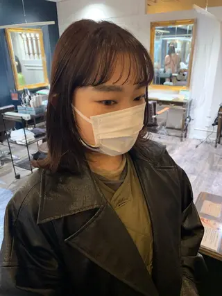 ミディアム カラー 安村 美奈のヘアスタイル