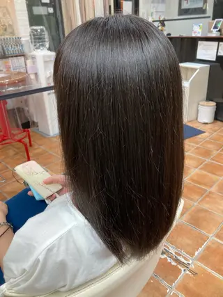 ロング カラー 縮毛矯正/ /関内/あべももこのヘアスタイル
